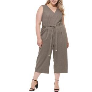 Tommy Hilfiger Houndstooth Jumpsuit 20W Wide Leg City Explorer NWT Workwear